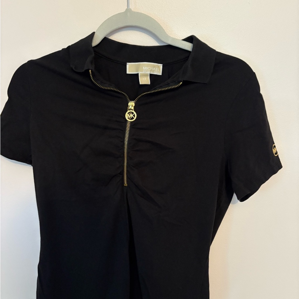 Michael Kors Black Top with Gold Accents